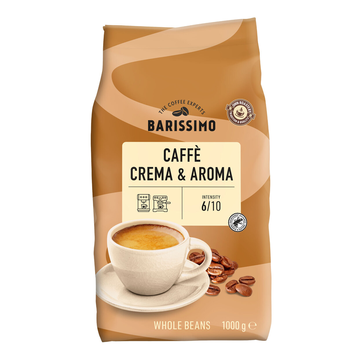 Barissimo Caffè Crema Aroma ganze Bohne ALDI ONLINESHOP