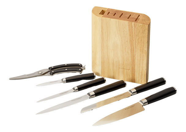 Damast-Messerblock inkl. Schere, 7tlg. Damast-Messerblock inkl. Schere, 7tlg.