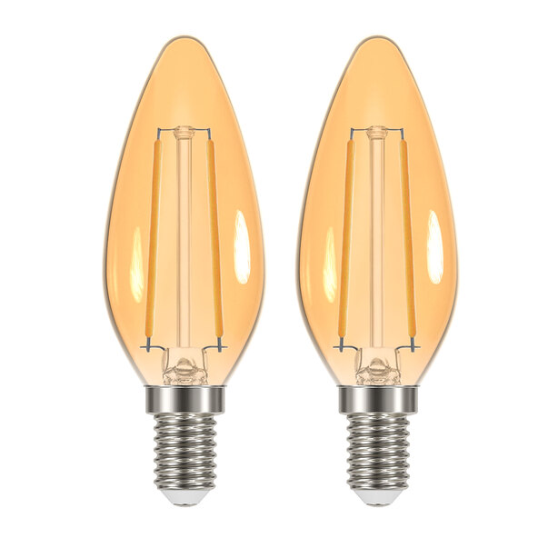 LED-Leuchtmittel E14 Gold Candle, 2er Set