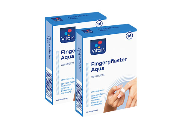 Fingerpflaster, Aqua, 2er Set