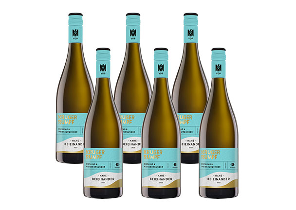 Beieinander Riesling Weißburgunder, 6 Flaschen à 0,75 l