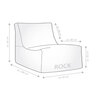 Indoor Sitzsack Shara Rock, grau