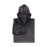 Hoodie Decke mit Kapuze, anthrazit