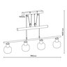 Pendelleuchte FUMOSO, 4-flammig, Rauchglas