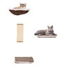 Katzen-Kletterwand, 4-tlg., grau