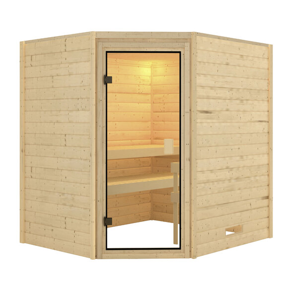 Sauna Vera-Set, naturbelassen mit Ofen kW | 4,5 ONLINESHOP ALDI