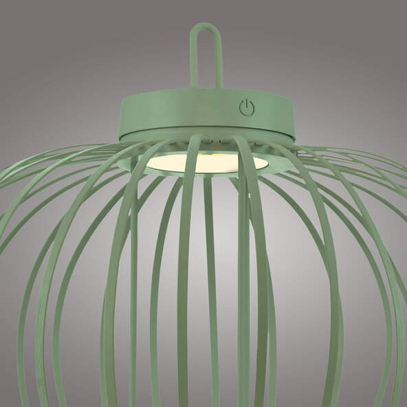 LED-Akku-Tisch- und Bodenleuchte Korga, grün, ⌀ 46 cm