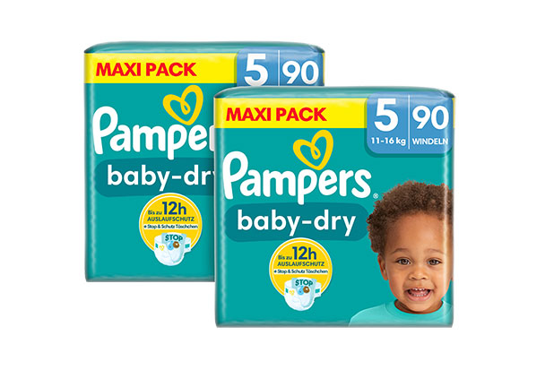 Baby Dry, Gr. 5 Junior, Maxi Pack, 2er Set