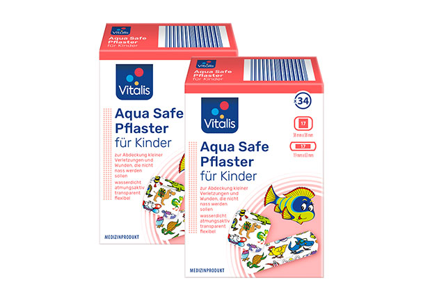 Aqua Pflaster, bedruckt, 2er Set