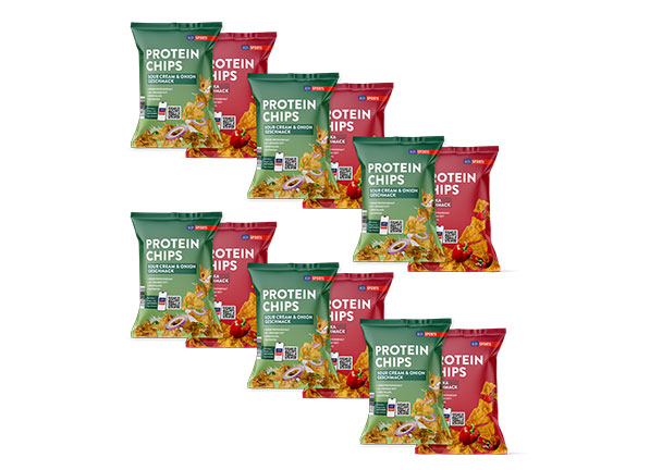 Protein Chips Sour Cream + Paprika, 12er Set (12 x 60 g = 720 g)