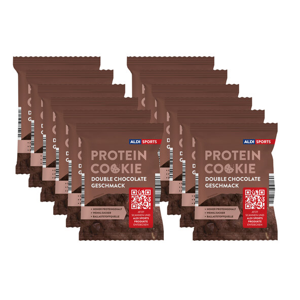 Protein Cookie Double Chocolate, 12er Set (12 x 80 g = 960 g)