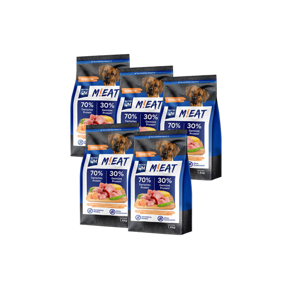 Hunde-Trockenfutter M!eat, Sensitiv, 5 x 1,4 kg