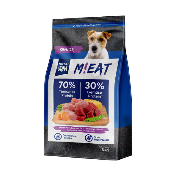 Hunde-Trockenfutter M!eat, Senior, 5 x 1,5 kg