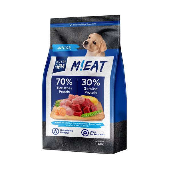 Hunde-Trockenfutter M!eat, Junior, 5 x 1,4 kg