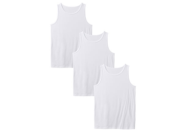 Tanktops, weiß, M, 3er Set