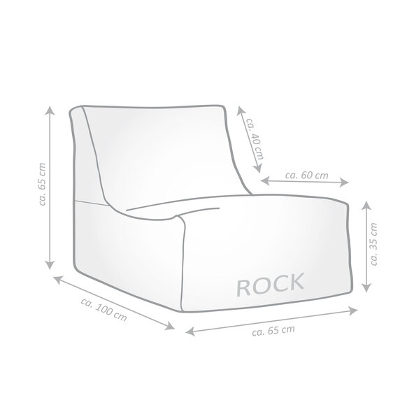 Indoor Sitzsack Shara Rock, beige