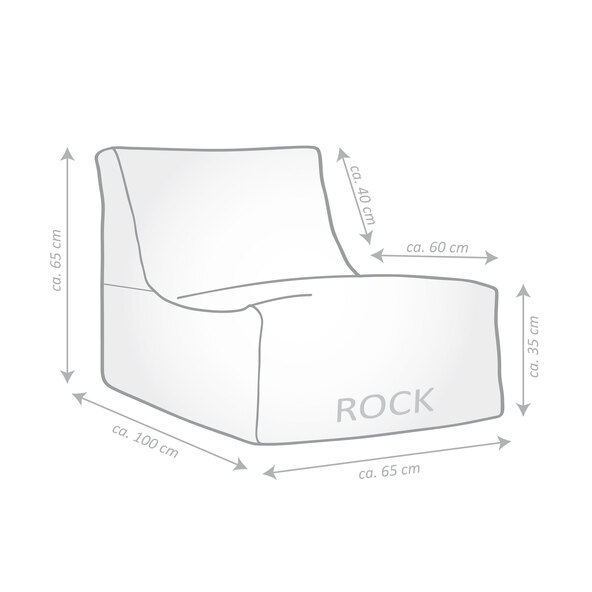 Indoor Sitzsack Shara Rock, salbei