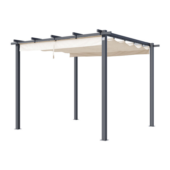 Stahl-Pergola, 286 x 286 x 230 cm