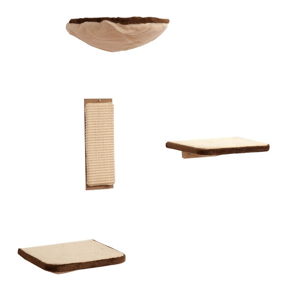 Katzen-Kletterwand, 4-tlg., beige-braun