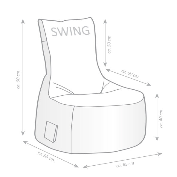 Indoor Sitzsack Brava Swing & Brava Dot Com, anthrazit