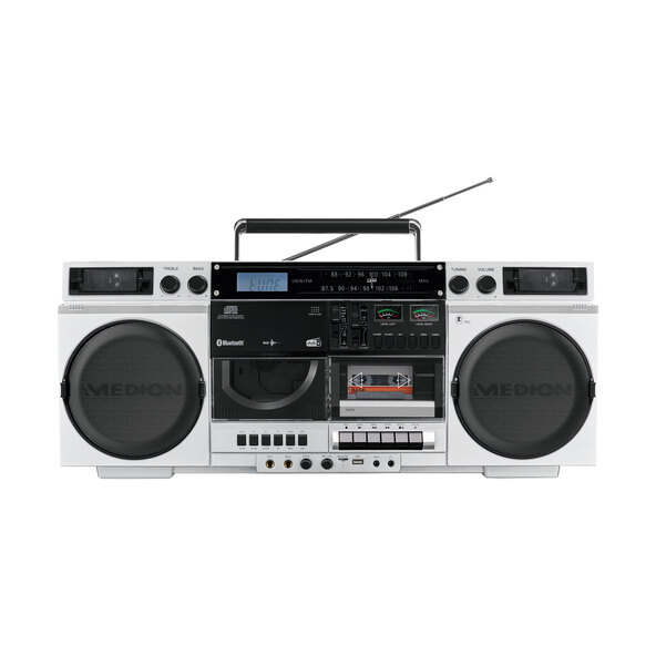 Retro-Boombox, silber P66538