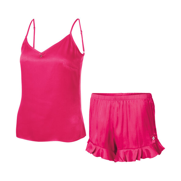 Damen Sommer Shorty Pyjama, pink, L